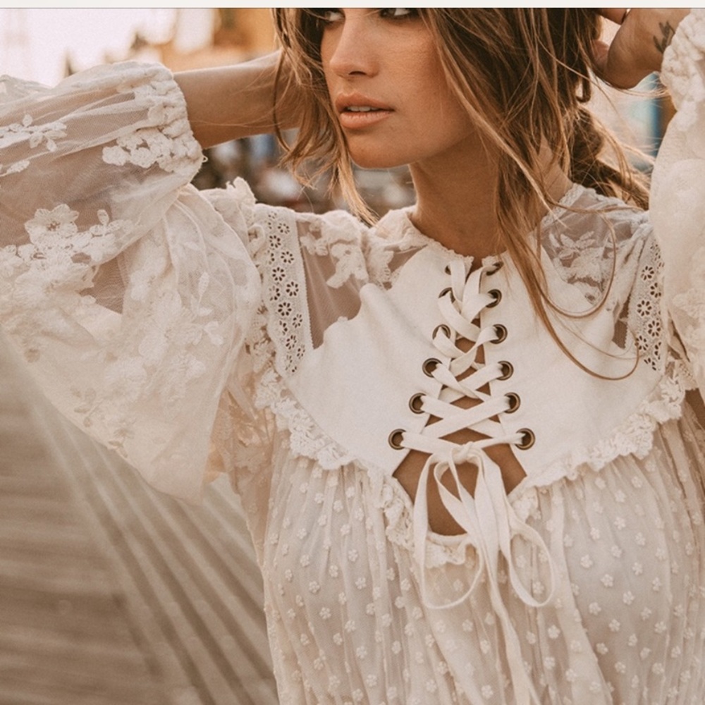 NWT Spell Dawn Lace Blouse - Picture 8 of 9